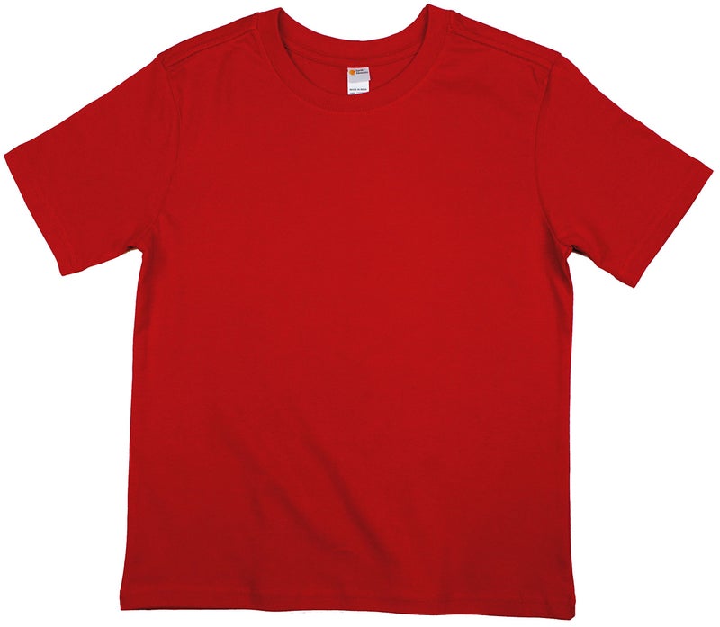 Earth Elements Big Kid's (Youth) Short Sleeve T-Shirt Small Red